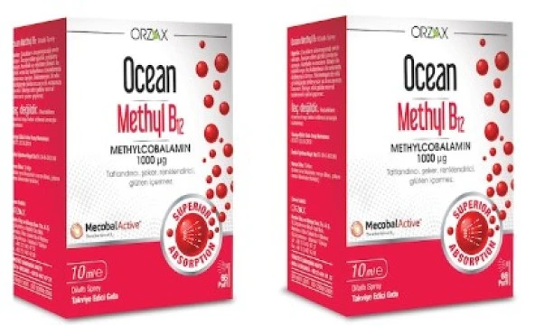 Ocean Methyl B12 Sprey 1000 mg 10 ml 2 Adet ürün görseli 1