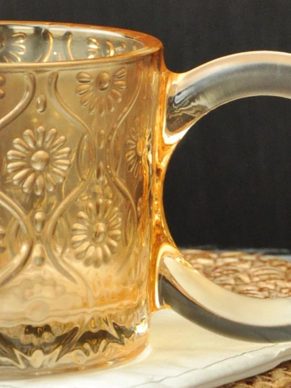 Hicheo Cam Bardak-Kupa Sarı 200 ml - 2