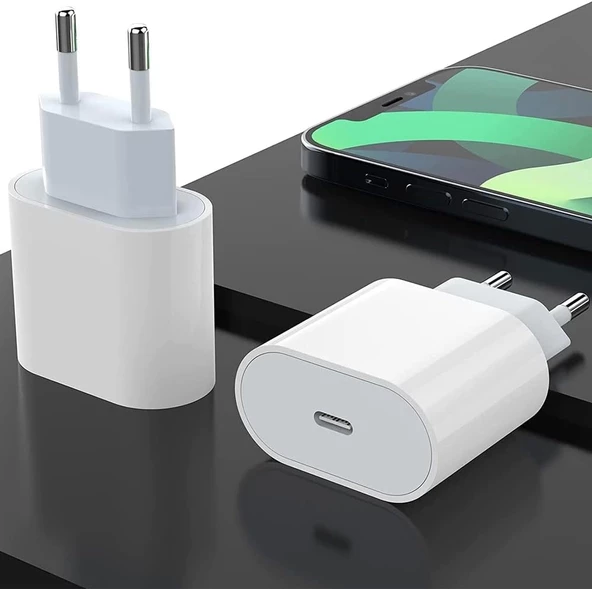 Apple Uyumlu 20 W Hızlı Şarj Adaptör iPhone 11 12 13 14 Tüm Serileri ile Uyumlu Şarj Cihazı