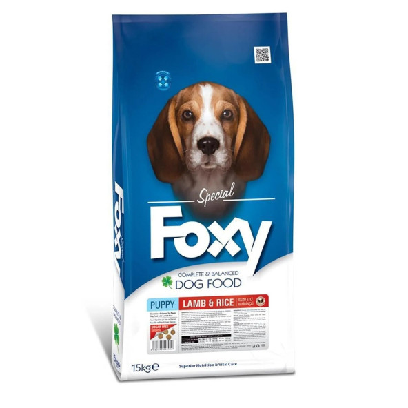 FOXY KUZULU & PİRİNÇLİ YAVRU KÖPEK MAMASI 15KG