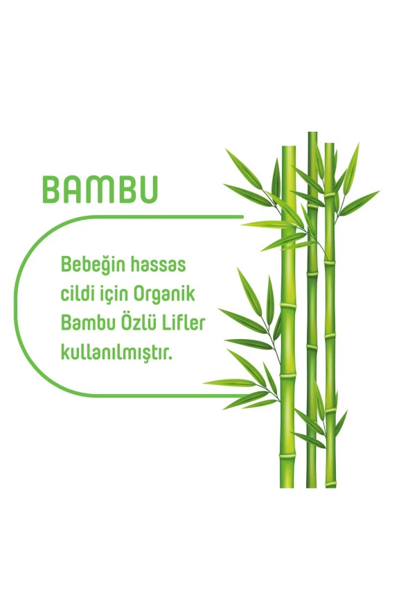 Pure Baby Organik Bambu Özlü Islak Havlu Mendil 60x24 1440 Yaprak - 3
