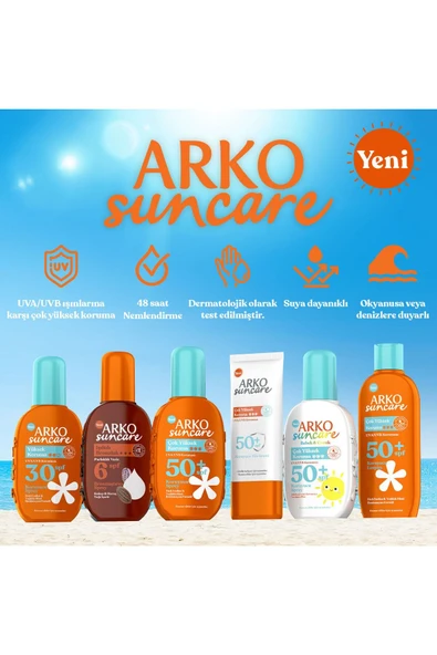 Arko Suncare Spf50 Çok Yüksek Korumalı Yüz Güneş Kremi 50 ml - 3