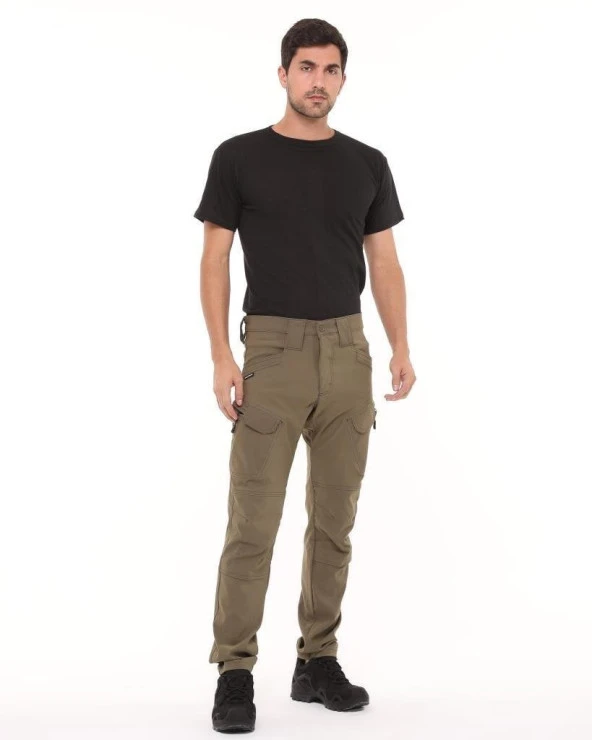Likralı Outdoor Pantolon Haki - 4
