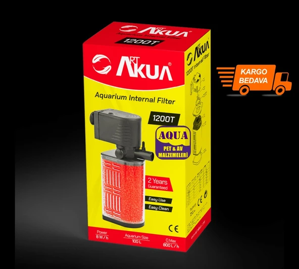 Akua 1200T  Akvaryum İç Filtre 8W 800L/H