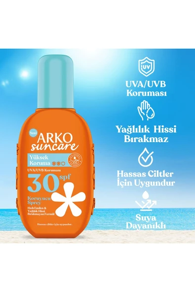 Arko Suncare Spf30 Yüksek Korumalı Vücut Güneş Spreyi 200 ml - 2