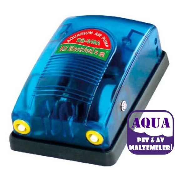 Rs Electrical RS-348 Çift Çıkışlı Akvaryum Hava Motoru 3.5 L/min. - 5 W - 1