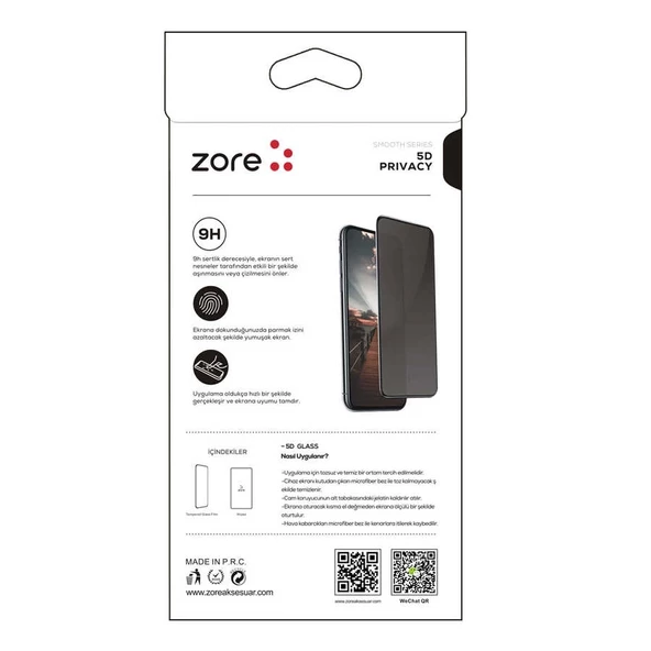 Xiaomi Redmi 12C New 5D Privacy Temperli Ekran Koruyucu - 3