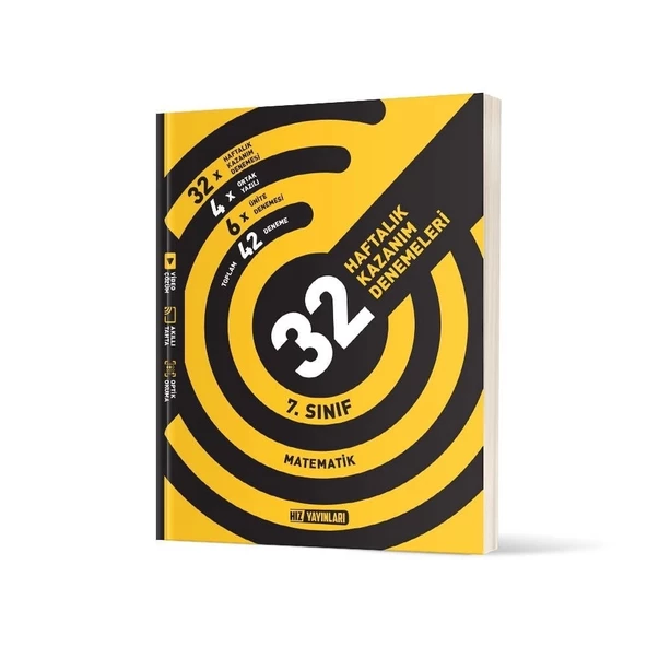Hız Yayınları 7. Sınıf Matematik 32 Haftalık Kazanım Denemeleri
