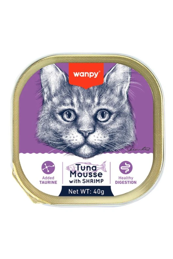 Wanpy Ton Balıklı Karidesli Alutray Kedi Konserve 40 gr