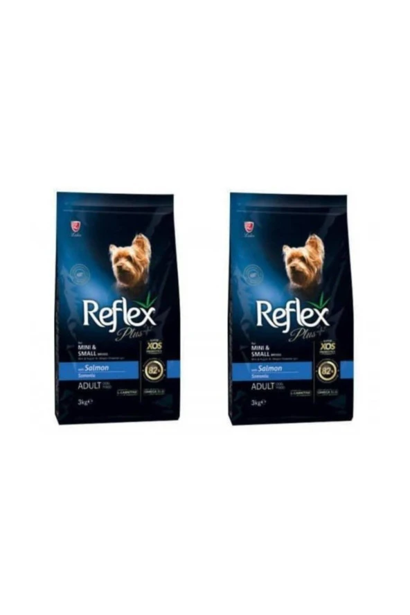 Reflex Plus Küçük Mini Irk Somonlu Yetişkin Köpek Maması 3 Kg 2 Adet