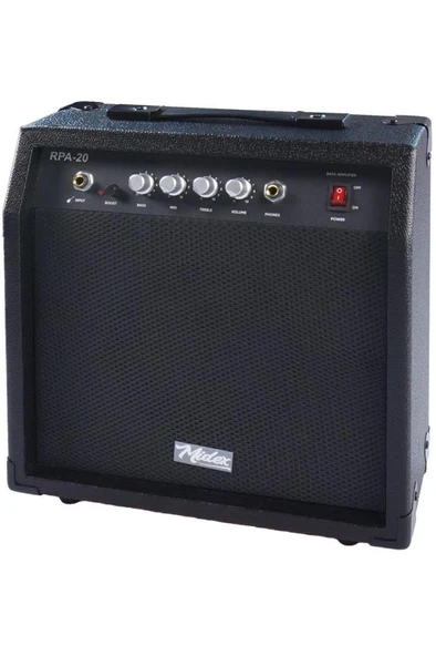 Midex RPA-20BK Bas Gitar Amfisi 20 WATT Gain Özelliği Kulaklık Çıkışı - Resim 3