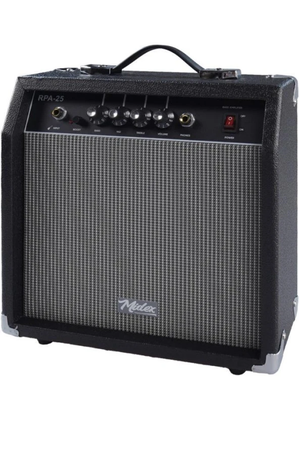 Midex RPA-25BK Bas Gitar Amfisi 25 WATT Gain Özelliği Kulaklık Çıkışı - 3