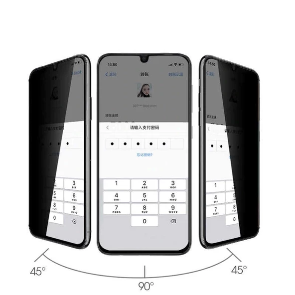 A22 4G Davin 5D Privacy Cam Ekran Koruyucu - 4