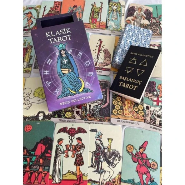 REGIN Borderless Klasik Tarot Kartları ve Başlangıç Tarot Kitabı