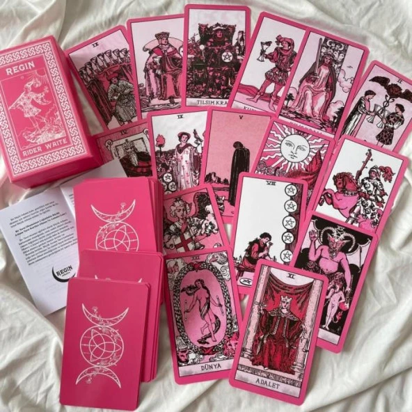 78 Kartlı Regin Pink Rider Waite Tarot Destesi - 2