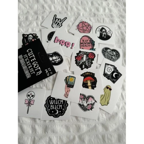 Cute Goth Kutulu Sticker Seti - 2