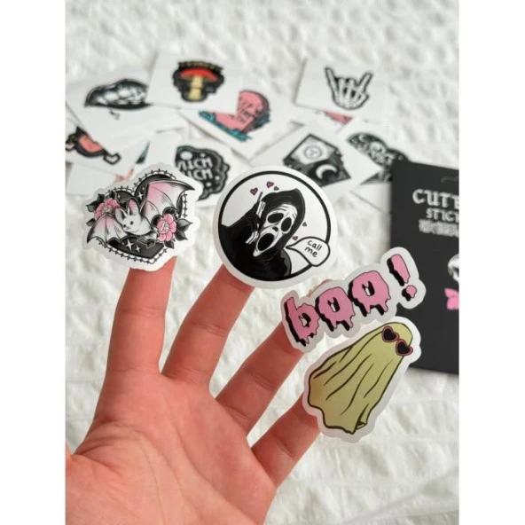 Cute Goth Kutulu Sticker Seti - 3