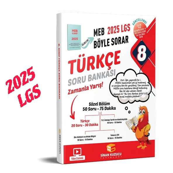 Sinan Kuzucu LGS 2025 8. Sınıf Türkçe Soru Bankası