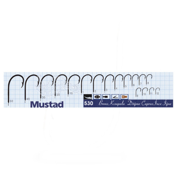 Mustad Olta İğnesi 530 25'li No:3-0 - Mustad Sazan İğnesi Bronz 3/0 Büyük Boy - 2