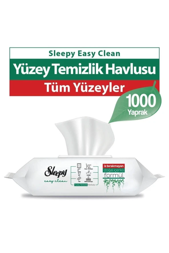 Sleepy Easy Clean Yüzey Temizlik Havlusu 100' Lü X 10 Adet