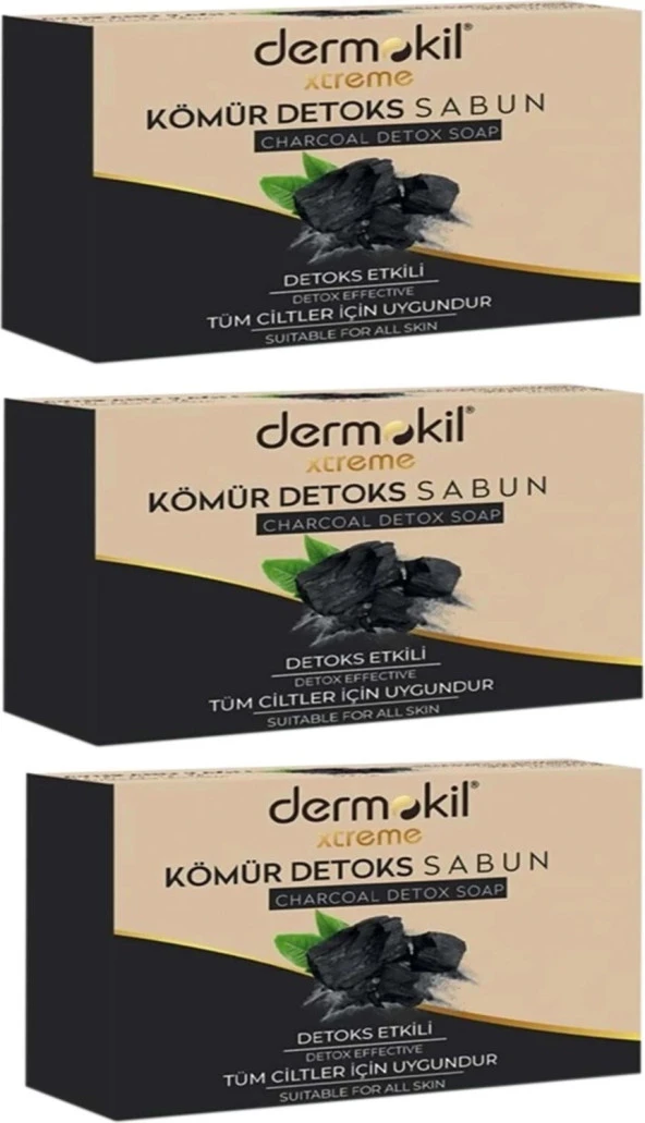 Dermokıl Sabun Komurlu Detox 100GR 3'lü Paket