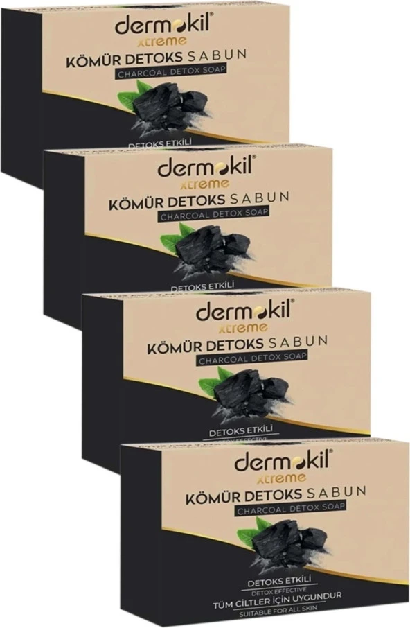 Dermokıl Sabun Komurlu Detox 100GR 4'lü Paket