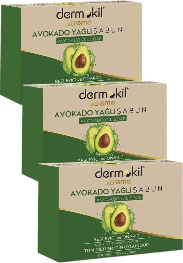 Dermokıl 100 gr Sabun Avokado Yaglı 3'lü Paket