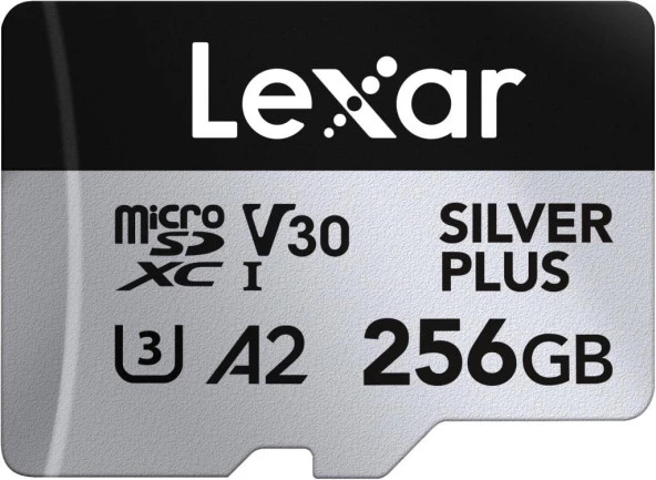 Lexar 256GB Silver Plus 205mb 4K V30 UHSI Micro SD Hafıza Kartı