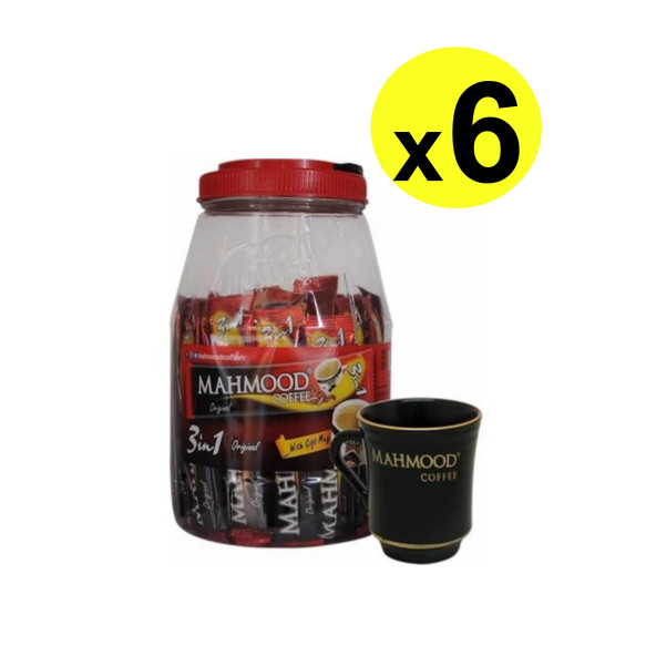 Mahmood Coffee 3'ü 1 Arada 18 gr 252 Adet Hazır Kahve Kupa Bardak (Fincan) Hediyeli (6x42'li)