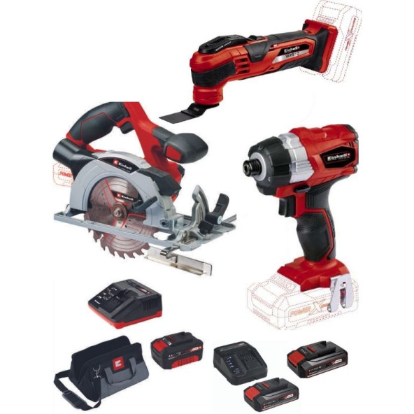 Einhell te-ci 18 bl Vidalama Te-cs 18/150 Daire Testere Varrito Raspalama 2x2.5+4.0ah Akülü Set