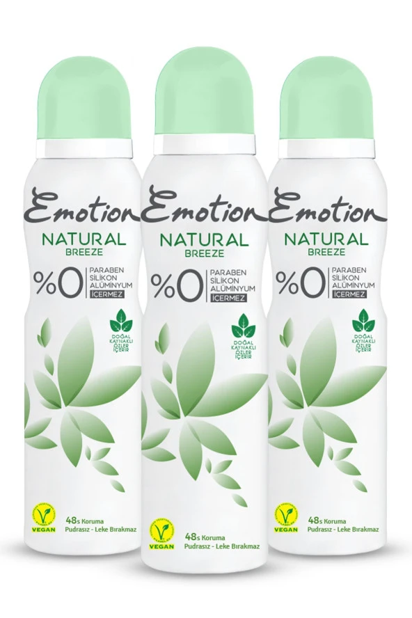 Emotion Natural Breeze Deodorant 3x150ml