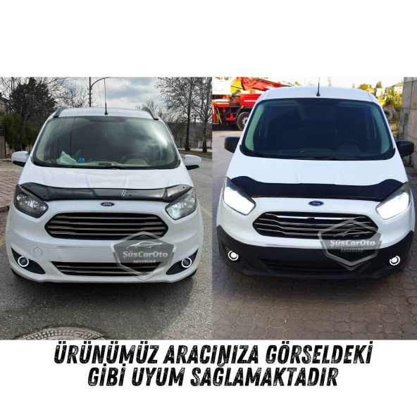 Ford Courier 2014-2023 Uyumlu Üniversal Mercekli Angel Sis Farı Metal Su Geçirmez 76 mm Turuncu Halkalı Gündüz Farı - Resim 3
