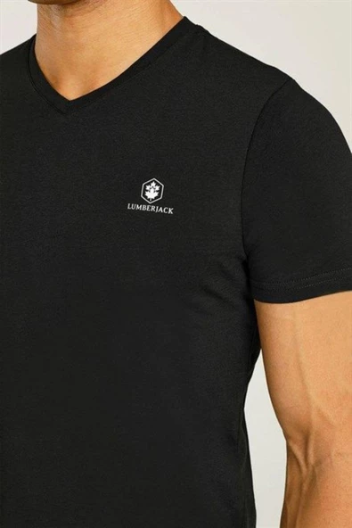Lumberjack 4M M-Ct106 Bsc V Nk T-Sh 4Fx Kkol T-Shırt - Resim 7