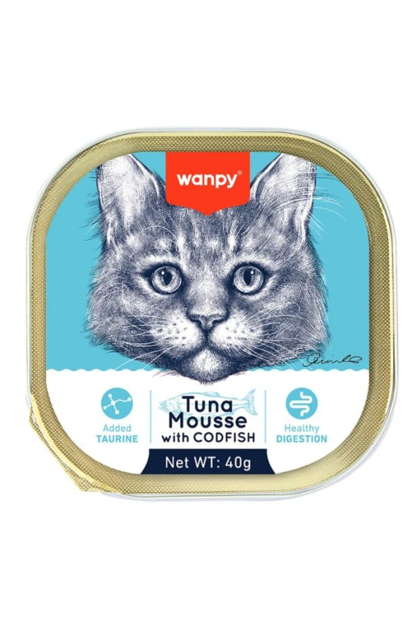 Wanpy Ton Morina Balıklı Alutray Kedi Konserve 40 gr
