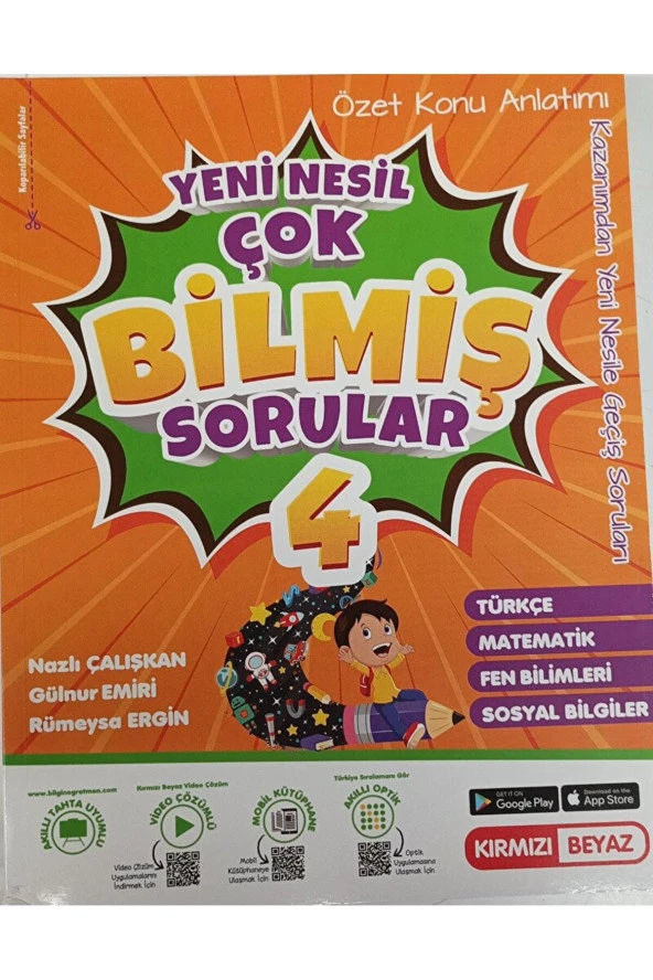 Kırmızı Beyaz Yeni Nesil 4.Sınıf ÇoBilmiş Sorular