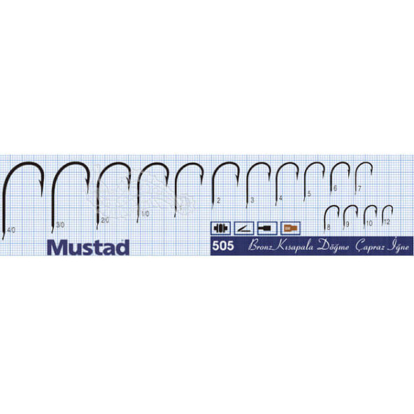 Mustad Olta İğnesi 505 25'li 3-0 - Mustad Sazan İğnesi Bronz 3/0 Büyük Boy - 2