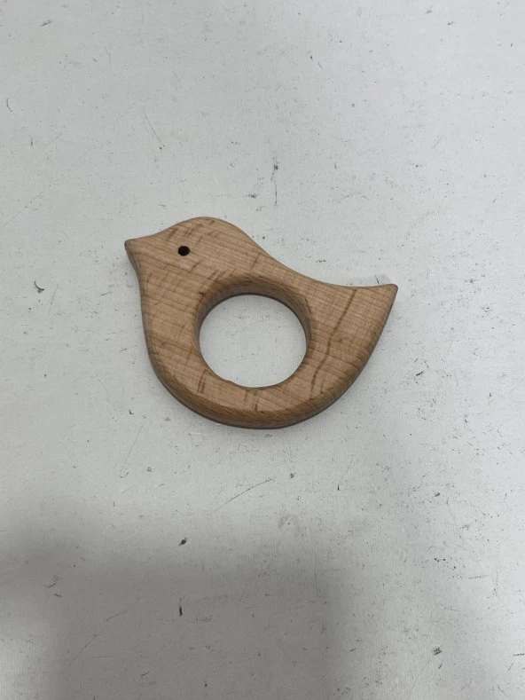 Kuş Figürü Doğal Ahşap Diş Kaşıyıcı - 3
