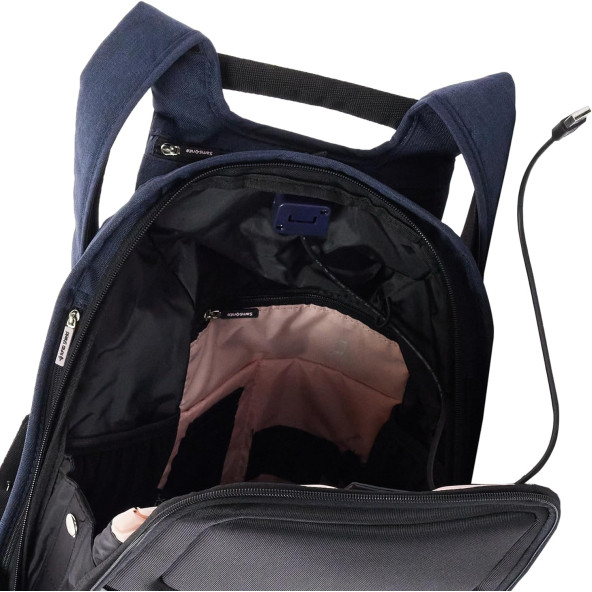SAMSONITE KB3-01-001 14.1" Securipak Notebook Sırt Çantası, Suya Dayanıklı, , Yetişkin, Mavi - 3