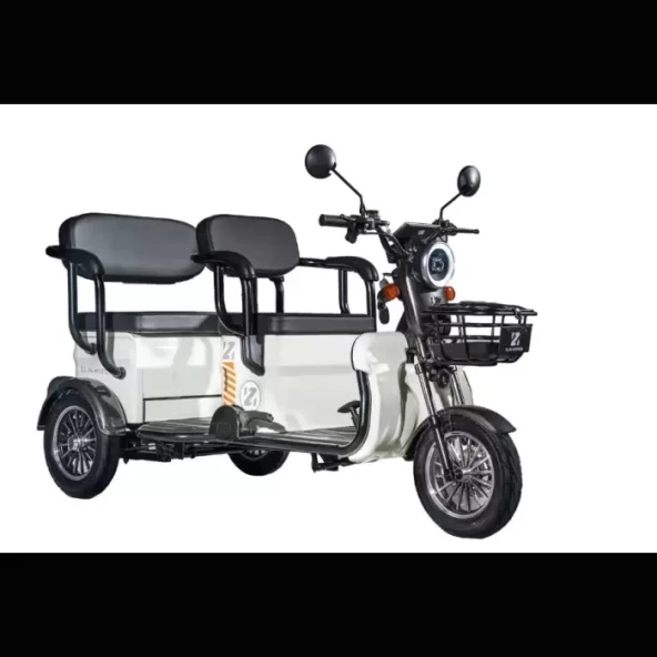ZLIN MOTORS TROYA 3 TEKERLİ ELEKTRİKLİ MOTOSİKLET BEYAZ - 2
