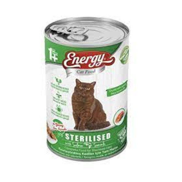 ENERGY YETİŞKİN KEDİ KISIRLAŞTIRILMIŞ KONSERVE  YAŞ MAMA 400GR