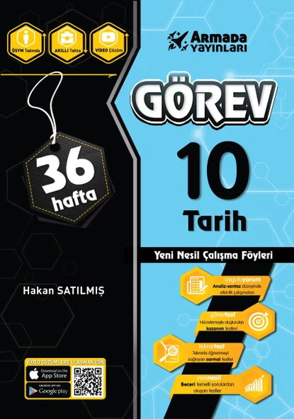Armada Yayınları 10.sınıf Görev Tarih Yeni Nesil Çalışma Föyleri 36 Hafta