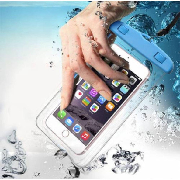 Waterproof Universal Su Gecirmez Su Alti Dokunmatik Telefon Kilifi, Boyun Askili, Deniz, Havuz Icin Kilif - 3