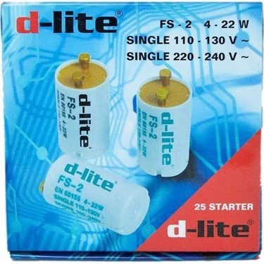 D-LİTE S2 STARTER 4-22W 220-240V ( KISA FLORASAN İÇİN ) 25 AD.