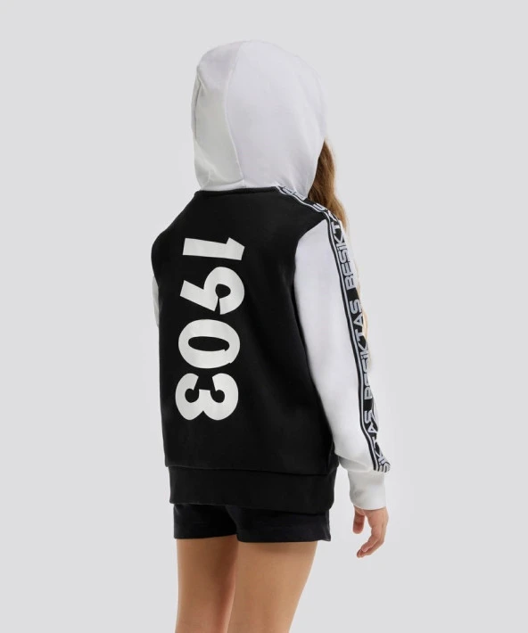 Beşiktaş Orijinal Lisanslı Kartal Baskılı Kapüşonlu Çocuk Sweat Hediyelik Ahşap Kutulu - 7