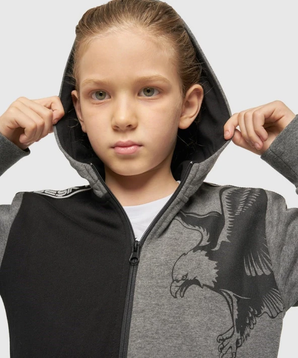 Beşiktaş Orijinal Lisanslı Kartal Baskılı Kapüşonlu Çocuk Sweat Hediyelik Ahşap Kutulu - 11