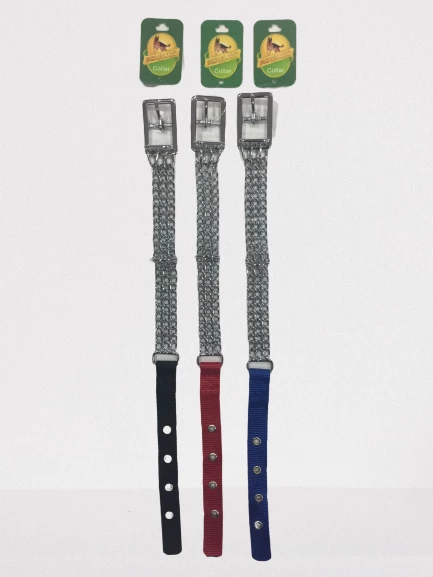 02799 SL111B Üç Sıra Zincir Boyun Tasma 45 CM 2,0 MM Bakla kalınlığı
