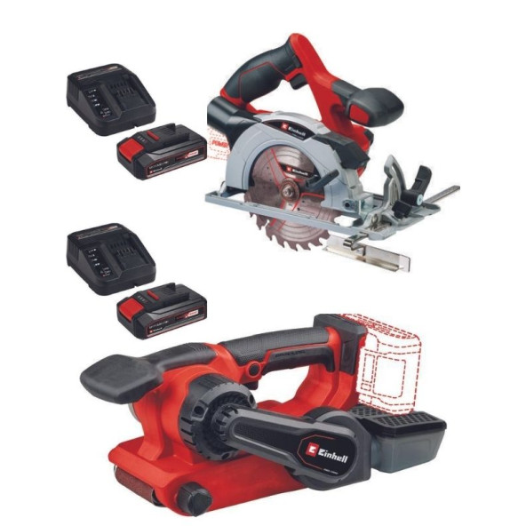 Einhell TE-CS 18/150 Daire Testere TP-BS 18/457 Tank Zımpara 2x2.5ah Akülü Set