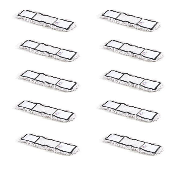 Ekol Nemli Palet Tablet Nem Alıcı Yedek Mop Paspas Başlığı Bezi Beyaz - 40 Cm. - 10 Adet ürün görseli