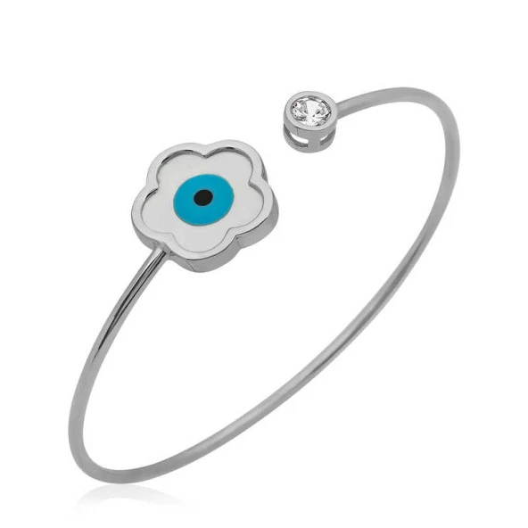 925 Ayar Gümüş Sedef Taşlı Çiçek Bileklik