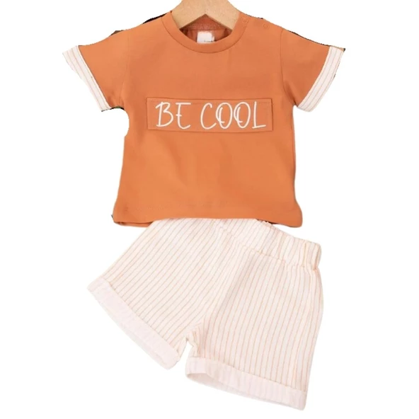 NAZAR BE COOL BASKILI MÜSLİN ŞORTLU ERKEK ÇOCUK TAKIM - 2